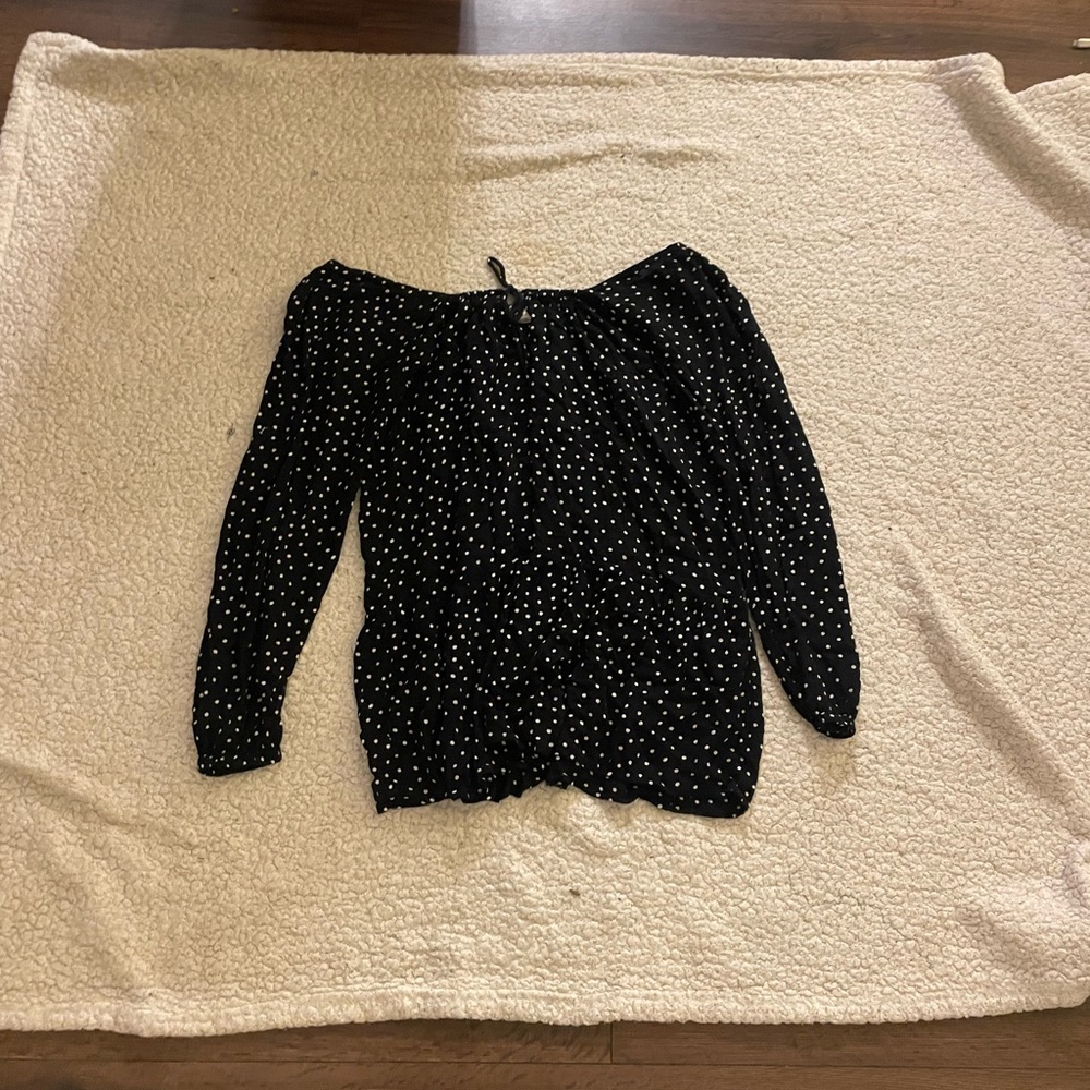 Billabong Black and White Polka Dot Top